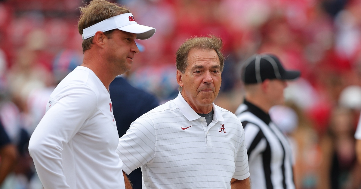 Lane Kiffin Comes To Defense Of Nick Saban Congratulates Alabama Coach