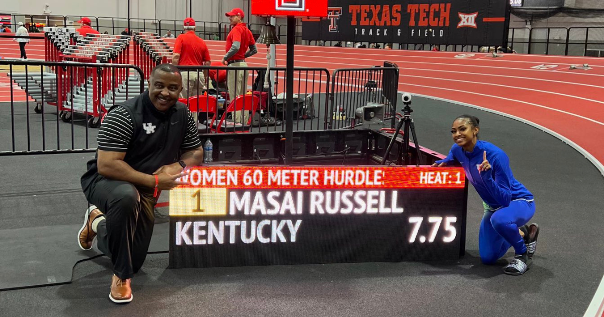 Kentucky Women S Track Star Masai Russell Sets Collegiate Record In M