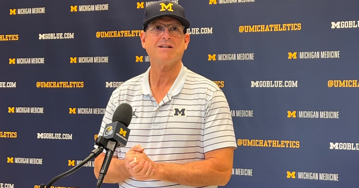 Michigan Press Conference Jim Harbaugh On MSU Week