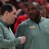 Scott Drew with Baylor associate head coach Alvin Brooks III in the first half during the game against the Texas Tech Red Raiders at United Supermarkets Arena - Michael C. Johnson-USA TODAY Sports
