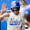 Kentucky Baseball's Nick Lopez is congratulated by his teammates - Chet White, UK Athletics