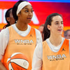 Chicago Sky star Angel Reese and Indiana Fever star Caitlin Clark at the WNBA All-Star Game