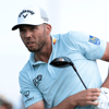 Jun 14, 2025; Oakmont, Pennsylvania, USA; Sam Burns plays his shot from the 15th tee during the third round of the U.S. Open golf tournament. Mandatory Credit: Bill Streicher-Imagn Images