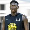 2026 big man Arafan Diane at the NBPA Top 100 Camp in Rock Hill, SC in June 2025. IU basketball