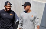 USC secondary coach Doug Belk and defensive coordinator D'Anton Lynn