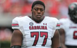 South Carolina OL Sidney Fugar is pictured before a game (Photo Credit: Chris Gillespie | GamecockCentral.com)