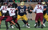 Notre Dame offensive lineman Trevor Ruhland against Virginia Tech 2019