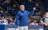 West Virginia head coach Ross Hodge against Wheeling