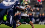 UConn Football linebacker Oumar Diomande versus USF