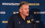 Michigan Wolverines football head coach Kyle Whittingham at his introductory press conference. (Photo by Ty Kornblue / TheWolverine.com)