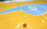 UNC logo on Smith Center court