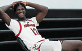 Louisville freshman forward Mouhamed Camera during the Cardinals' media day for the 2025-26 basketball season on Wednesday Oct. 15, 2025 in Louisville, Kentucky.