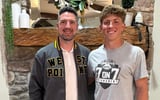 Ethan Minegar with Coach Romero A