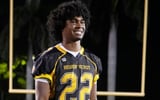 Bishop Verot football player Jyden German poses for a portrait before the first team practice of the year Monday morning July 28, 2025.
