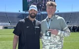 TE Ryan Pankey with Michigan State TEs coach Brian Wozniak