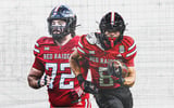 Texas Tech center Sheridan Wilson and running back Cameron Dickey