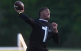 Lausannes Thomas Heffner throws a pass during a drill at spring practice at the school in Memphis, Tenn., on April 22, 2026.