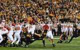 Caden Buhr stepped up and kicked the game-winner against Iowa State on Saturday. (Photo by Dennis Scheidt)