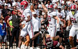 Alabama quarterback Keelon Russell (12) carries the ball for a touchdown during a college football game between Mississippi