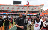 South Carolina head coach Shane Beamer after the win in Gainesville (Photo: CJ Driggers | GamecockCentral.com)