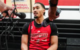 Louisville transfer guard Seth Trimble during Media Day on the UofL campus Oct. 8, 2026.