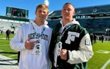 Top '29 recruits in LB Austin Phillips (left) and DL Ike Sulfridge (right) on Michigan State visit (photo via Sulfridge)