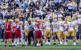 GT offense huddle vs. Boston College