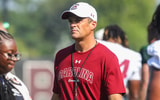 South Carolina football coach Shane Beamer during spring practice (Photo: Katie Dugan | GamecockCentral.com)