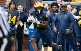 Michigan TE/FB Jalen Hoffman was a breakout player in the spring game (Michigan Football/X)