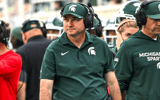 Michigan State's head coach Jonathan Smith look son against Youngstown State during the fourth quarter on Saturday, Sept. 13, 2025, at Spartan Stadium in East Lansing. - Nick King, USA TODAY Sports