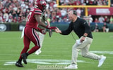 South Carolina's Jayden Sellers and assistant coach Shawn Elliott during the Coastal Carolina game on Nov. 22, 2025 (C.J. Driggers/GamecockCentral.com)