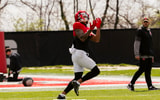 Wide Receiver KJ Duff at Rutgers Football Practice