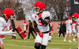 Safety DK Gilley at Rutgers Football Practice