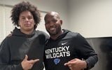 Mason Ball with Kentucky RB coach Kolby Smith