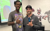 South Carolina quarterbacks coach/offensive coordinator Kendal Briles with four-star quarterback Anthony Turner. Photo courtesy of @AnthonyTurn1 on Twitter/X