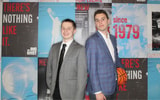 UConn Report writers Jake McCreven (left) and Sam Calhoun (right) at the 2025 Big East Media Day.