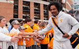 Tennessee linebacker Arion Carter (7) during the Vol Walk before Tennessee's game against New Mexico State in Neyland Stadium in Knoxville, Tenn., on Nov. 15, 2025.