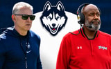 UConn Football Head Coach Jason Candle and Maryland Head coach Mike Locksley
