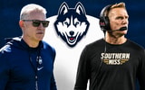 UConn Football Head Coach Jason Candle and Southern Miss Head coach Blake Anderson