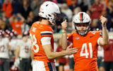 UVa punter Daniel Sparks and kicker Will Bettridge
