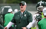 Michigan State’s head coach Pat Fitzgerald calls out to players during football practice on Thursday, Aug. 6, 2026, in East Lansing. - Nick King, USA TODAY Sports