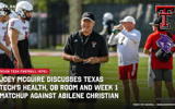 Texas Tech head coach Joey McGuire
