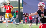 Notre Dame QB CJ Carr and Wisconsin QB Colton Joseph