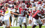 South Carolina quarterback LaNorris Sellers (Photo by Katie Dugan/GamecockCentral)
