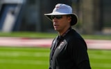 Texas Tech defensive coordinator Shiel Wood walks the field during football practice, Wednesday, Aug. 5, 2026, at the Womble