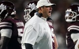 Sep 5, 2026; Starkville, Mississippi, USA; Mississippi State Bulldogs head coach Jeff Lebby reacts during the second quarter against the Louisiana Monroe Warhawks at Davis Wade Stadium at Scott Field. Petre Thomas-Imagn Images