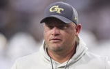 Sep 3, 2026; Atlanta, Georgia, USA; Georgia Tech Yellow Jackets head coach Brent Key during practice before the game at Bobby Dodd Stadium at Hyundai Field. Mandatory Credit: Brett Davis-Imagn Images