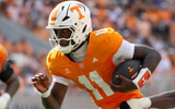 Sep 5, 2026; Knoxville, Tennessee, USA; Tennessee Volunteers quarterback Faizon Brandon (11) runs the ball against the Furman Paladins during the first half at Neyland Stadium. Mandatory Credit: Randy Sartin-Imagn Images