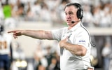 Michigan State’s head coach Pat Fitzgerald talks with a referee during the third quarter in the game against Toledo on Friday, Sept. 4, 2026, at Spartan Stadium in East Lansing. - Nick King, USA TODAY Sports