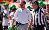 Oregon head coach Dan Lanning looks on as the Oregon Ducks face the Oklahoma State Cowboys on Sept. 12, 2026, at Boone Pickens